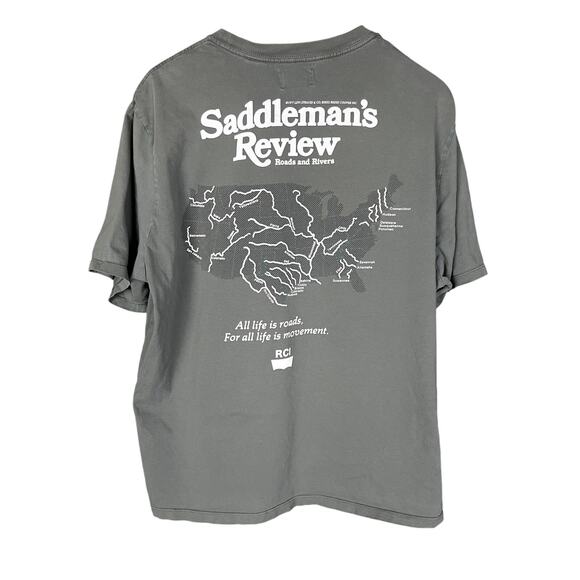 Men's Levi's x Reese Cooper Gray Saddleman's Review T-Shirt - Large - Picture 1 of 6